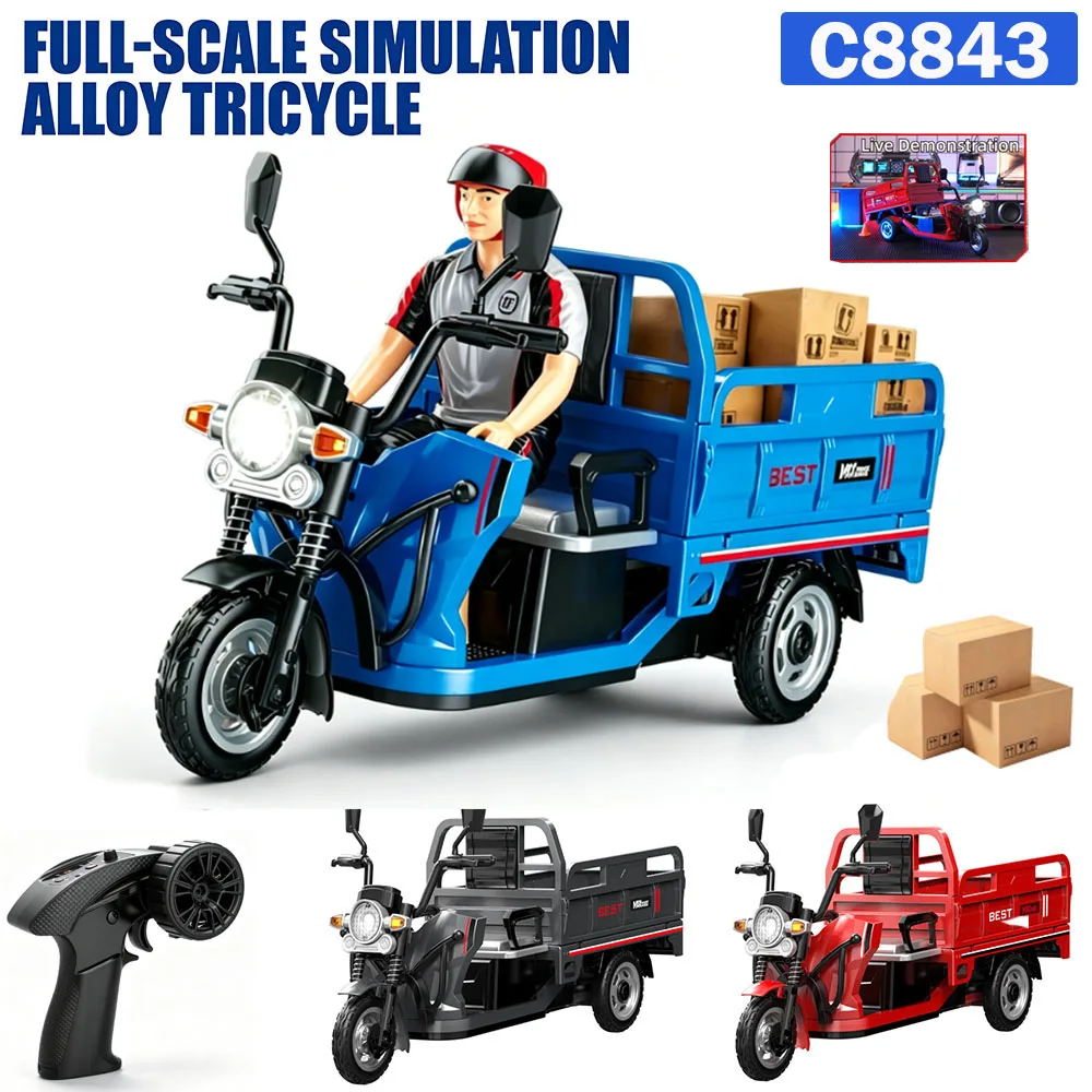 Servo 9G - Nowy trójkołowiec JJRC C8843 w pełnej