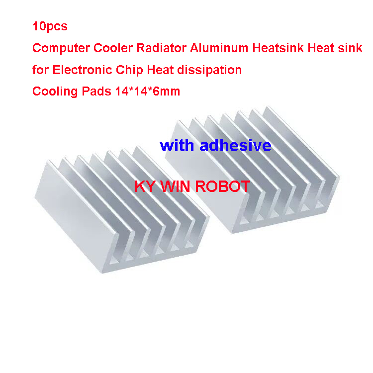 Aluminium Extrusion - 10 szt. Mini aluminiowy radiator samoprzylepny