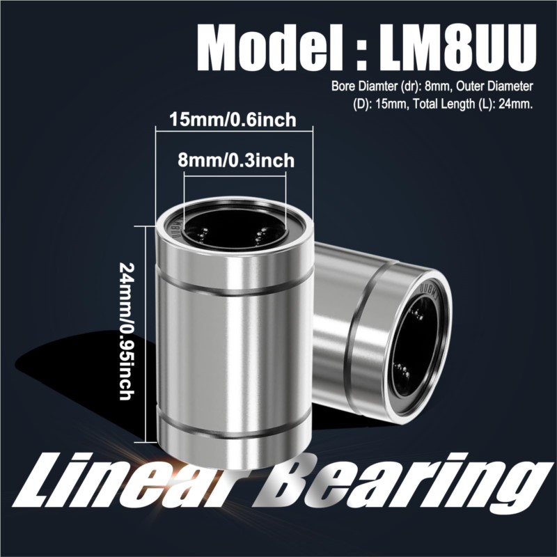 4/10 SZT. Łożyska liniowe LM8U – Linear Rod 8Mm recenzja i cena