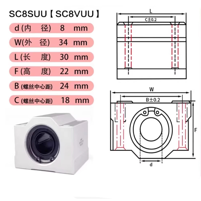 1PC SCS6UU SCS8UU SCS10UU SCS1 – Linear Rod 8Mm recenzja i cena